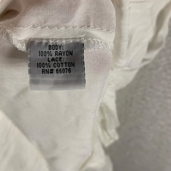 Raviya Women's V-Neck Flutter-Hem White Rayon Swimsuit Cover-Up Dress Size S NWT - Picture 7 of 10